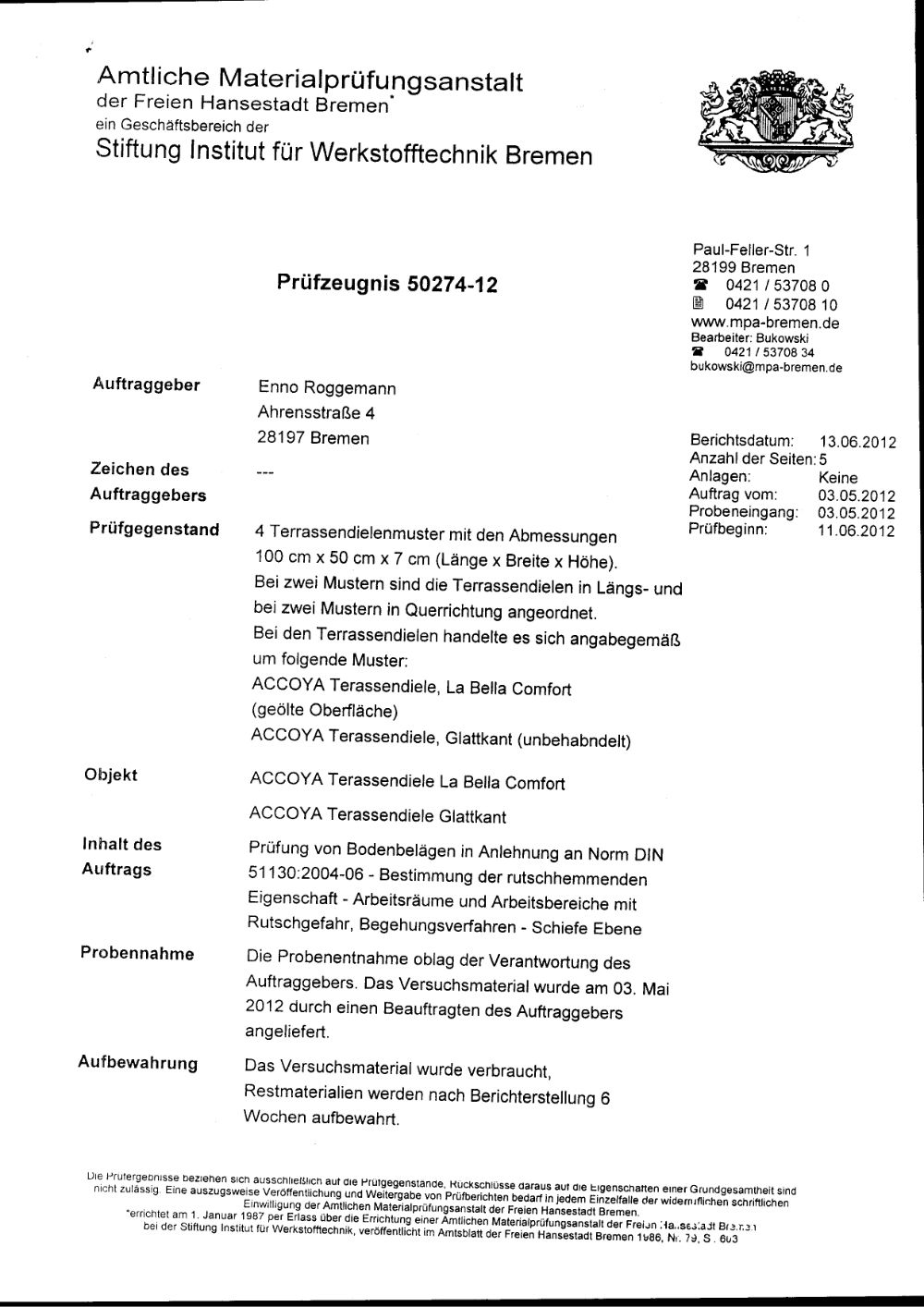 Rutschfestigkeit ACCOYA