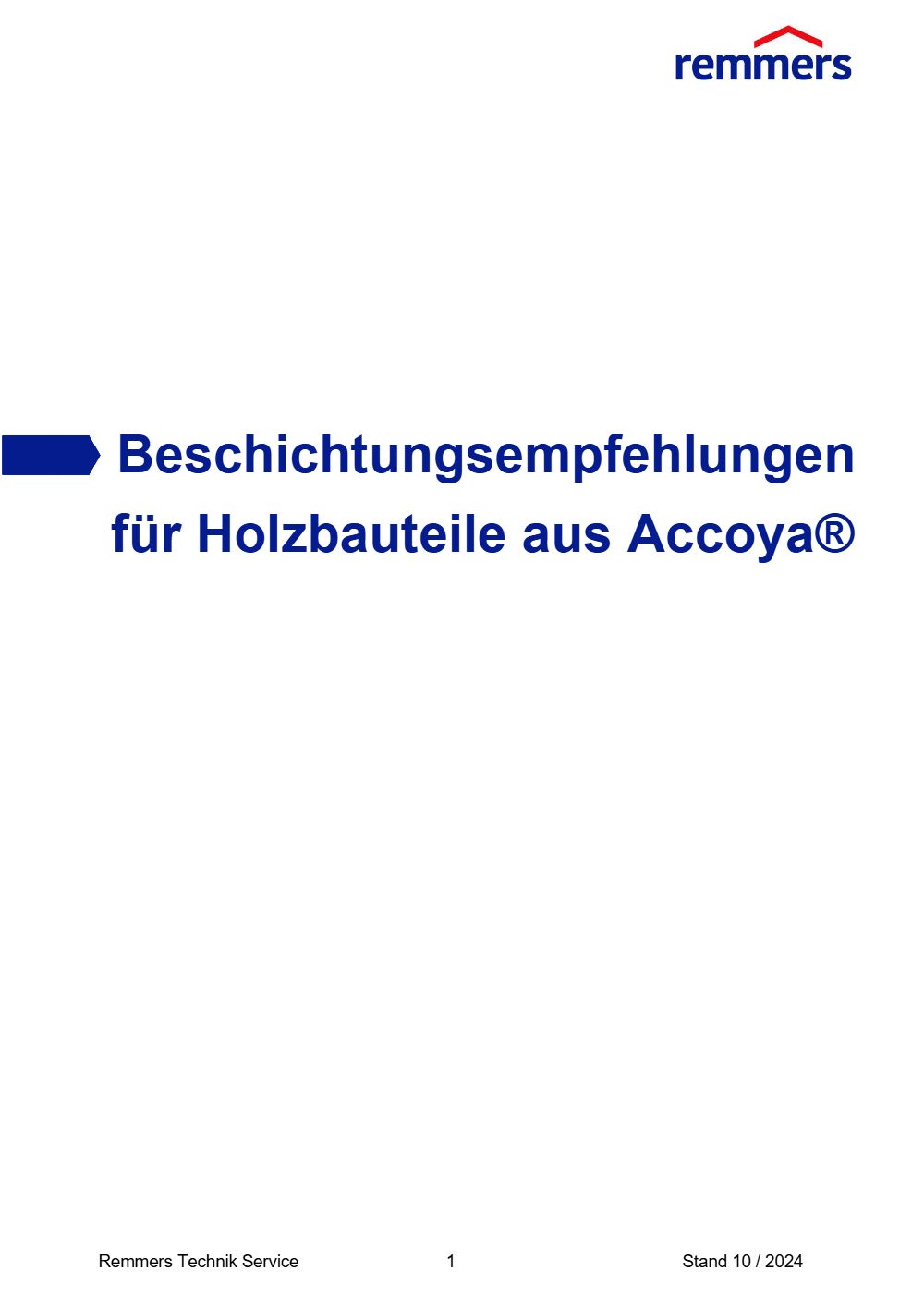 Beschichtungsempfehlungen für Holzbauteile aus Accoya®
