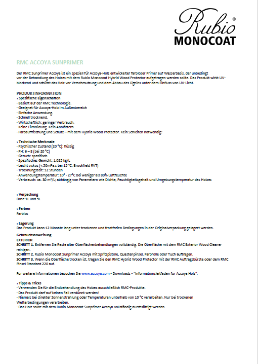Accoya Leistungstest